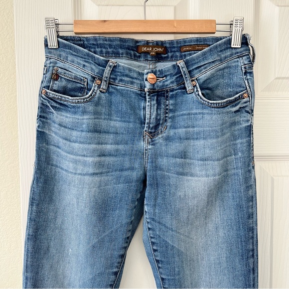 🌼 $5 Dear John Joyrich Comfort Skinny Midrise Jeans slightly distressed size 25 - Picture 3 of 11
